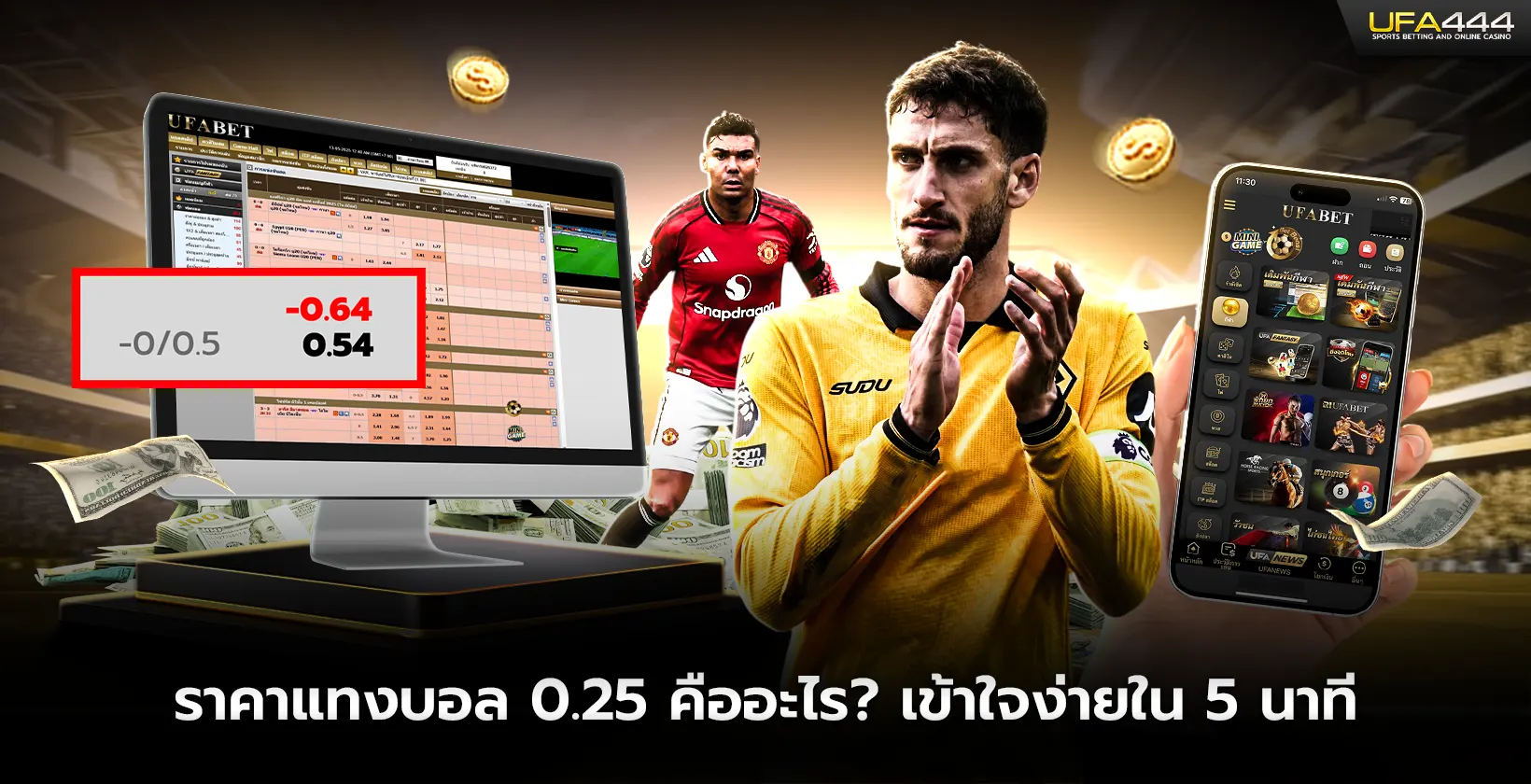 ราคาแทงบอล 0.25 คืออะไร? เข้าใจง่ายใน 5 นาที